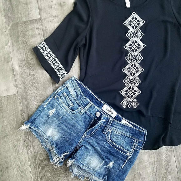 Xhilaration Tops - Embroidered Blouse
